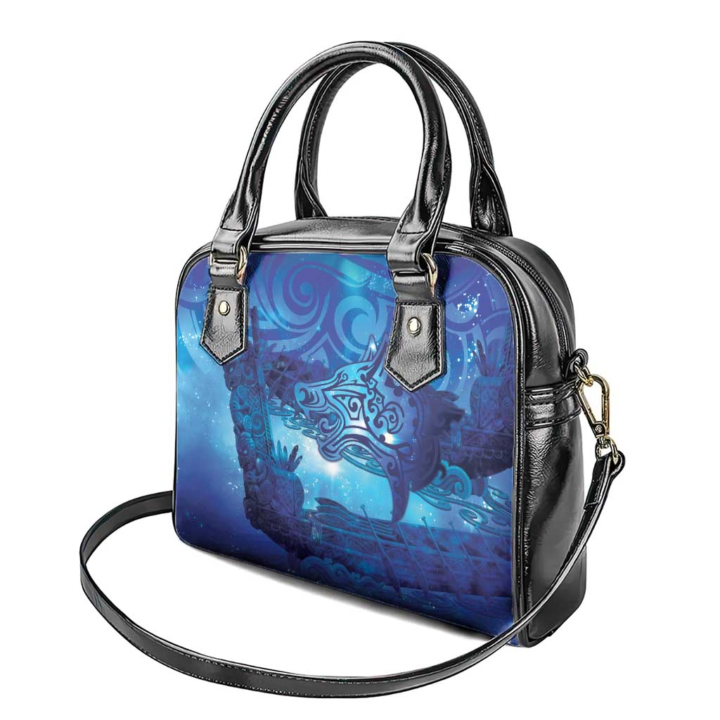 Kuri New Zealand Matariki Shoulder Handbag Aotearoa Dog Waka Maori New Year Galaxy Vibes