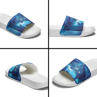 Kuri New Zealand Matariki Slide Sandals Aotearoa Dog Waka Maori New Year Galaxy Vibes