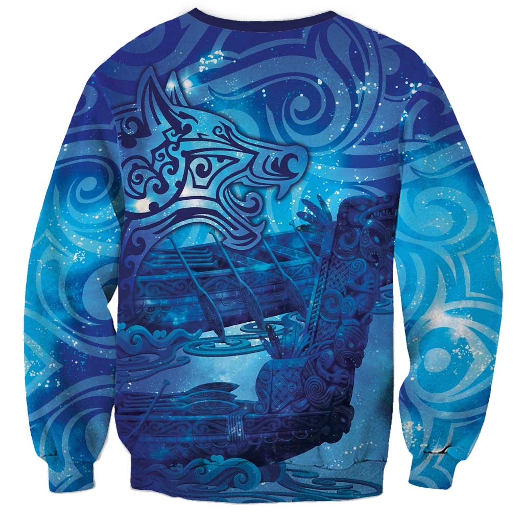 Kuri New Zealand Matariki Sweatshirt Aotearoa Dog Waka Maori New Year Galaxy Vibes