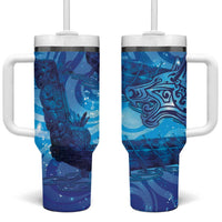 Kuri New Zealand Matariki Tumbler With Handle Aotearoa Dog Waka Maori New Year Galaxy Vibes