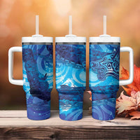 Kuri New Zealand Matariki Tumbler With Handle Aotearoa Dog Waka Maori New Year Galaxy Vibes