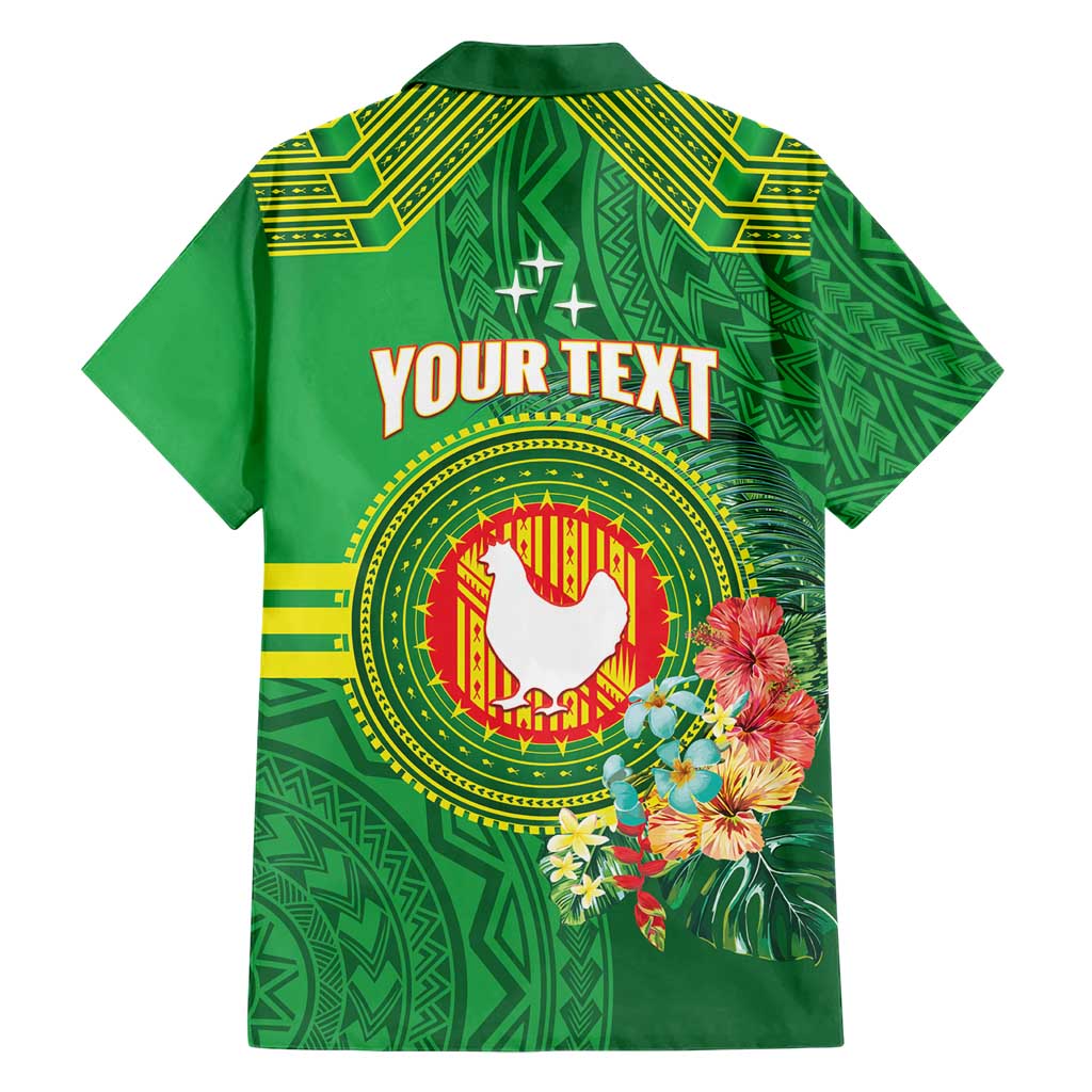 Personalized Manu'a Cession Day Family Matching Short Sleeve Bodycon Dress and Hawaiian Shirt Tropical Flowers With Polynesian Pattern