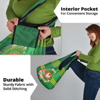 Personalized Manu'a Cession Day Grocery Bag Tropical Flowers With Polynesian Pattern