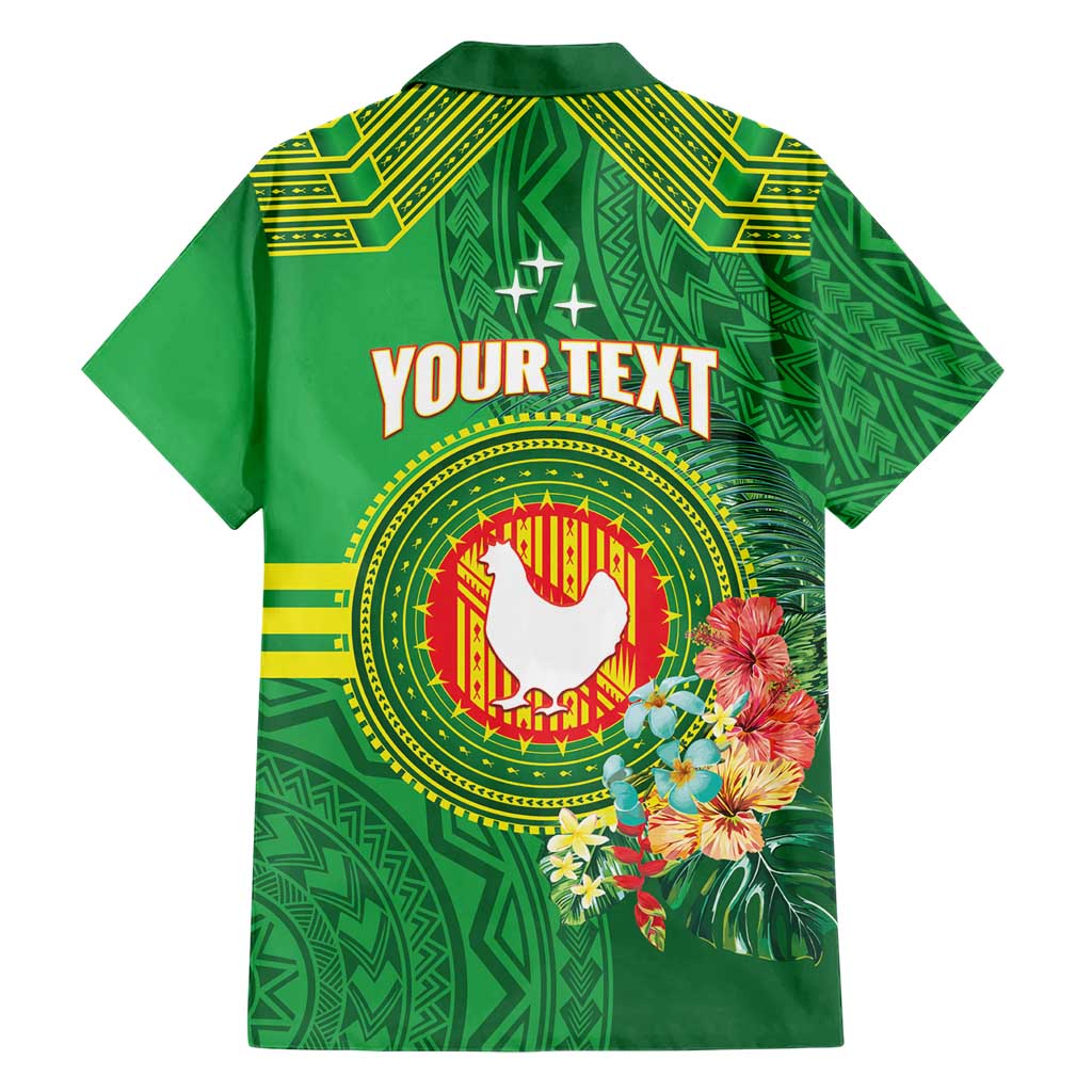 Personalized Manu'a Cession Day Hawaiian Shirt Tropical Flowers With Polynesian Pattern