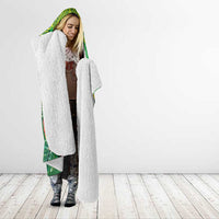 Personalized Manu'a Cession Day Hooded Blanket Tropical Flowers With Polynesian Pattern