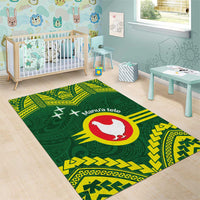 Manu'a Flag Day Area Rug Polynesian Pattern National Color Proud