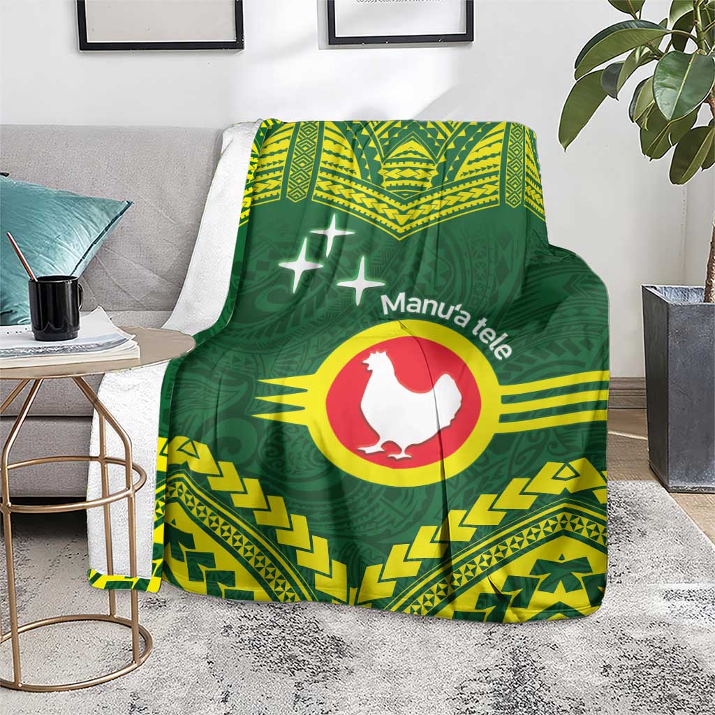 Manu'a Flag Day Blanket Polynesian Pattern National Color Proud