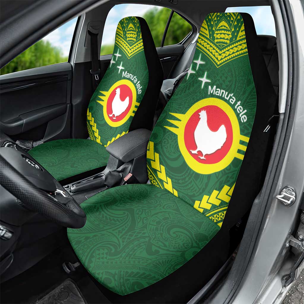 Manu'a Flag Day Car Seat Cover Polynesian Pattern National Color Proud