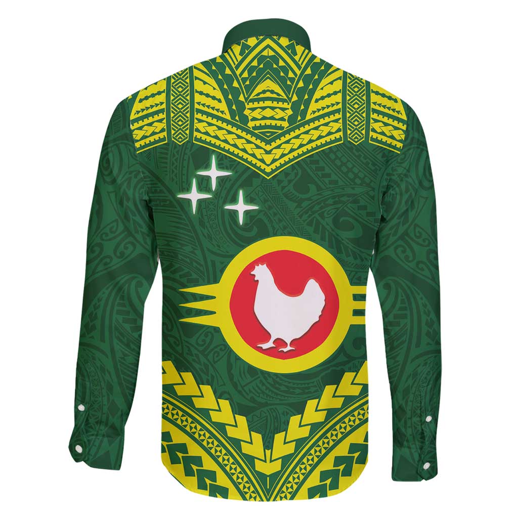 Manu'a Flag Day Family Matching Long Sleeve Bodycon Dress and Hawaiian Shirt Polynesian Pattern National Color Proud