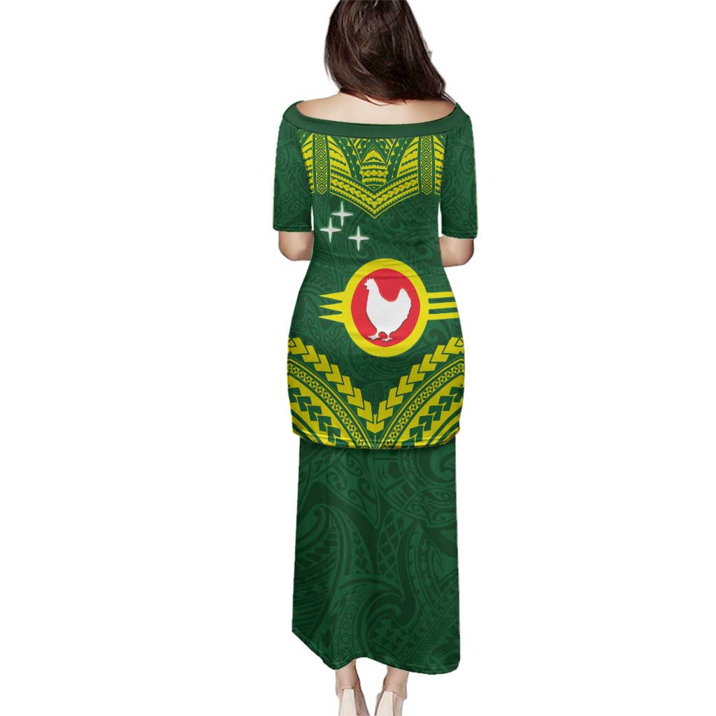 Manu'a Flag Day Family Matching Puletasi and Hawaiian Shirt Polynesian Pattern National Color Proud