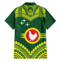Manu'a Flag Day Family Matching Short Sleeve Bodycon Dress and Hawaiian Shirt Polynesian Pattern National Color Proud