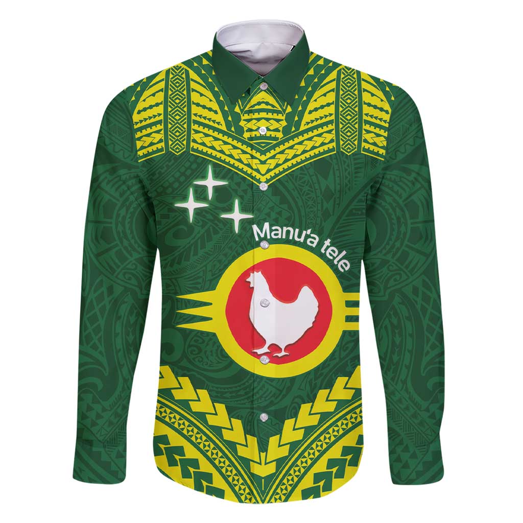 Manu'a Flag Day Family Matching Short Sleeve Bodycon Dress and Hawaiian Shirt Polynesian Pattern National Color Proud