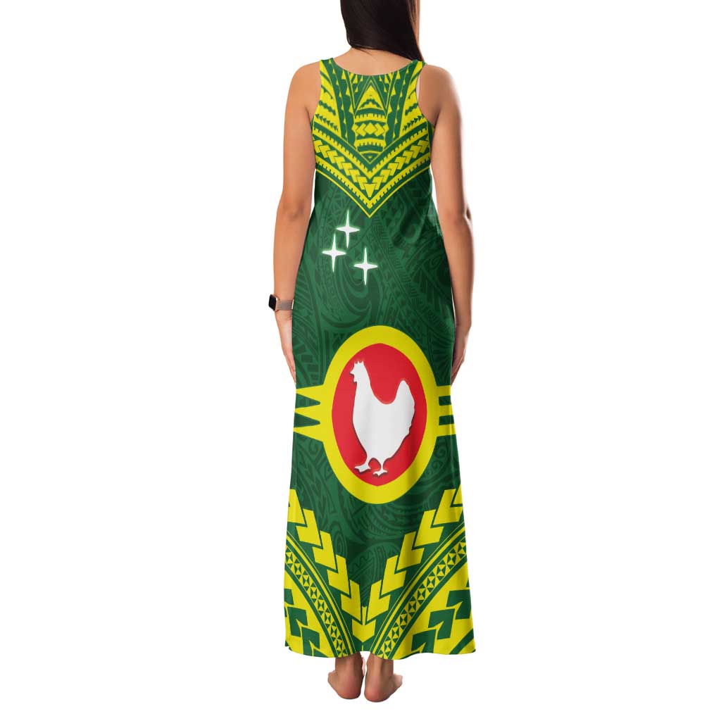 Manu'a Flag Day Family Matching Tank Maxi Dress and Hawaiian Shirt Polynesian Pattern National Color Proud