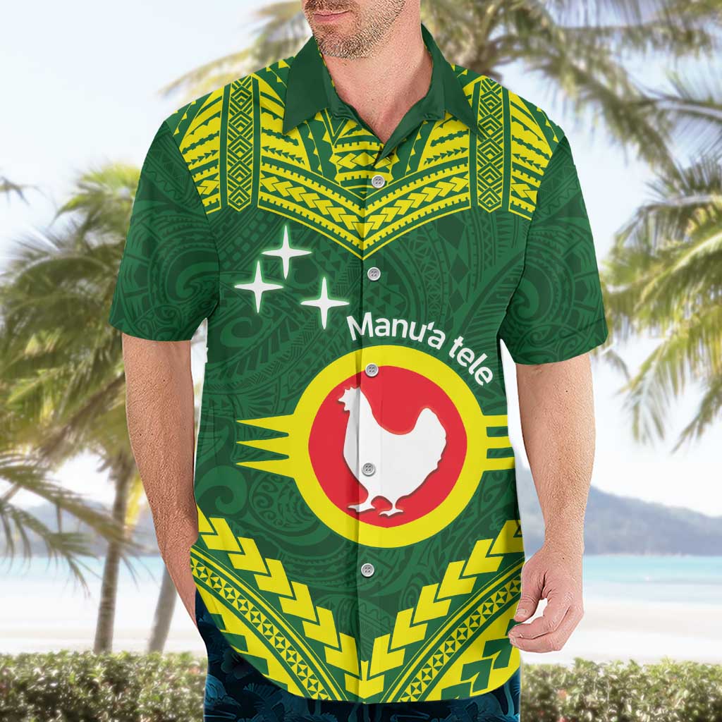 Manu'a Flag Day Hawaiian Shirt Polynesian Pattern National Color Proud