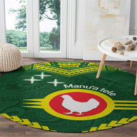 Manu'a Flag Day Round Carpet Polynesian Pattern National Color Proud