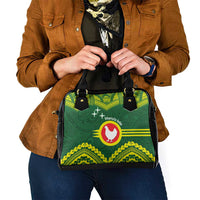 Manu'a Flag Day Shoulder Handbag Polynesian Pattern National Color Proud