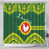 Manu'a Flag Day Shower Curtain Polynesian Pattern National Color Proud