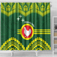 Manu'a Flag Day Shower Curtain Polynesian Pattern National Color Proud