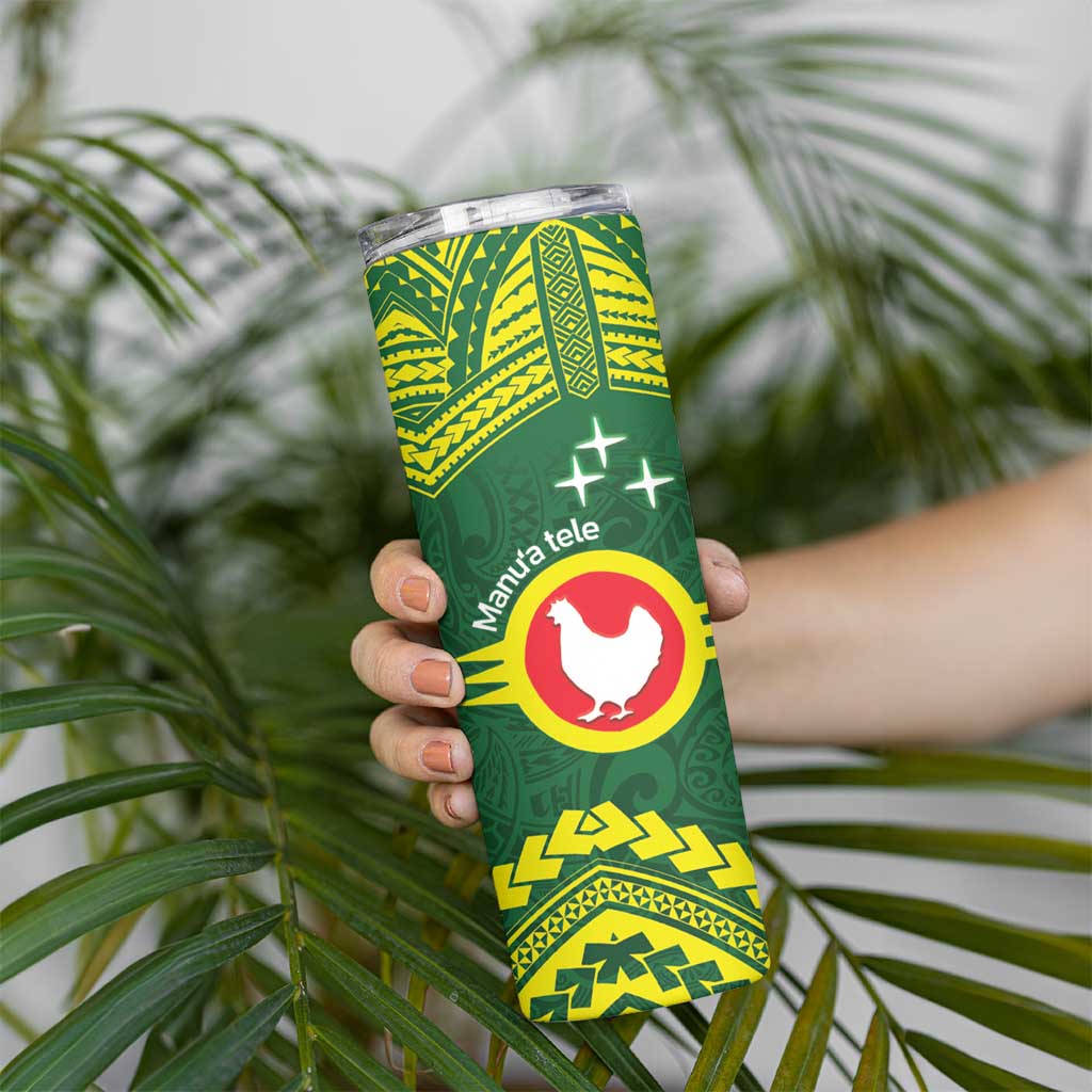 Manu'a Flag Day Skinny Tumbler Polynesian Pattern National Color Proud