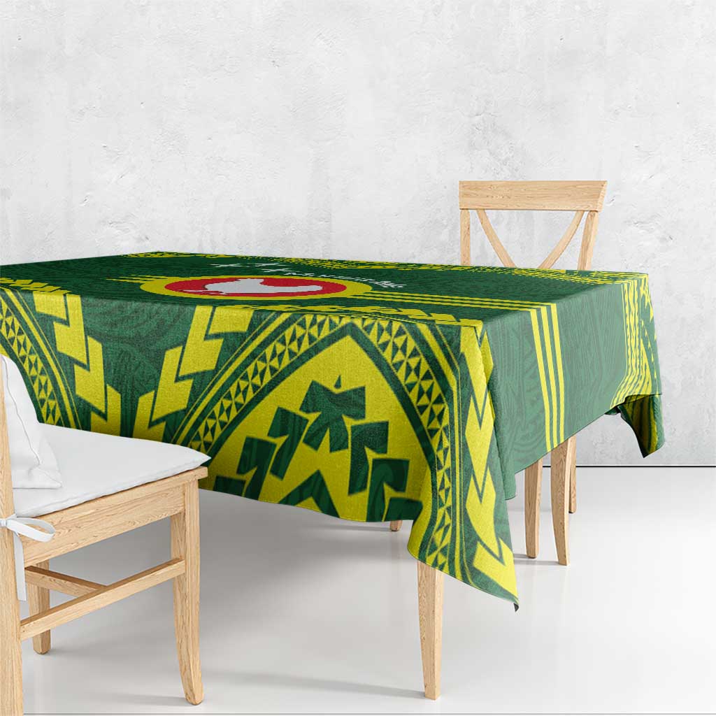 Manu'a Flag Day Tablecloth Polynesian Pattern National Color Proud
