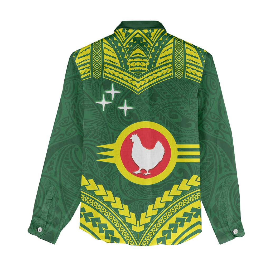 Manu'a Flag Day Women Casual Shirt Polynesian Pattern National Color Proud