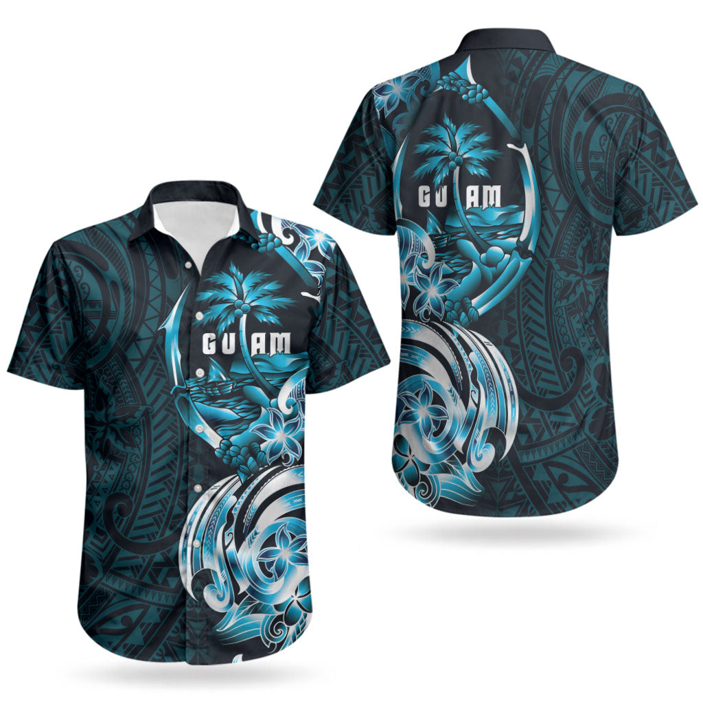 Asut Guam Chamorro Couples Matching Summer Maxi Dress and Hawaiian Shirt Guahan Seal Tattoo LT14 - Polynesian Pride