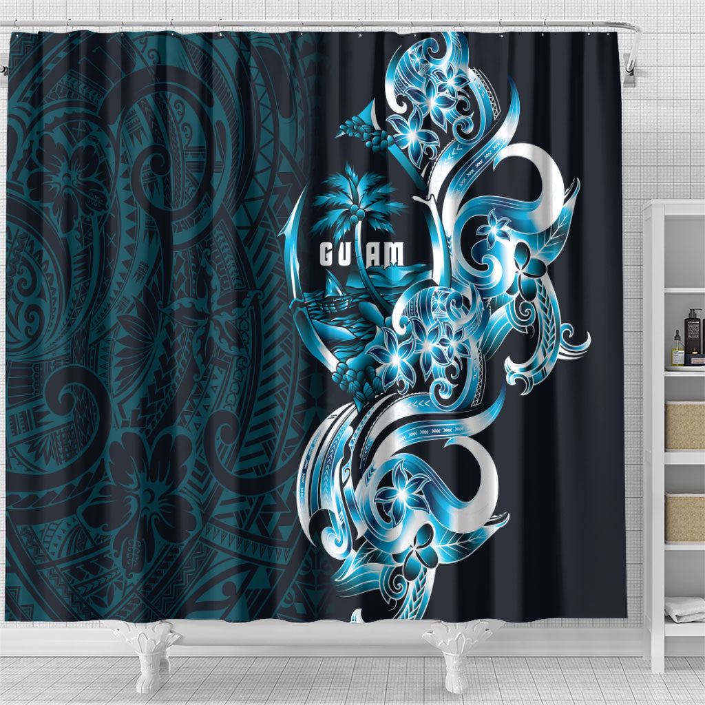Asut Guam Chamorro Shower Curtain Guahan Seal Tattoo LT14 - Polynesian Pride