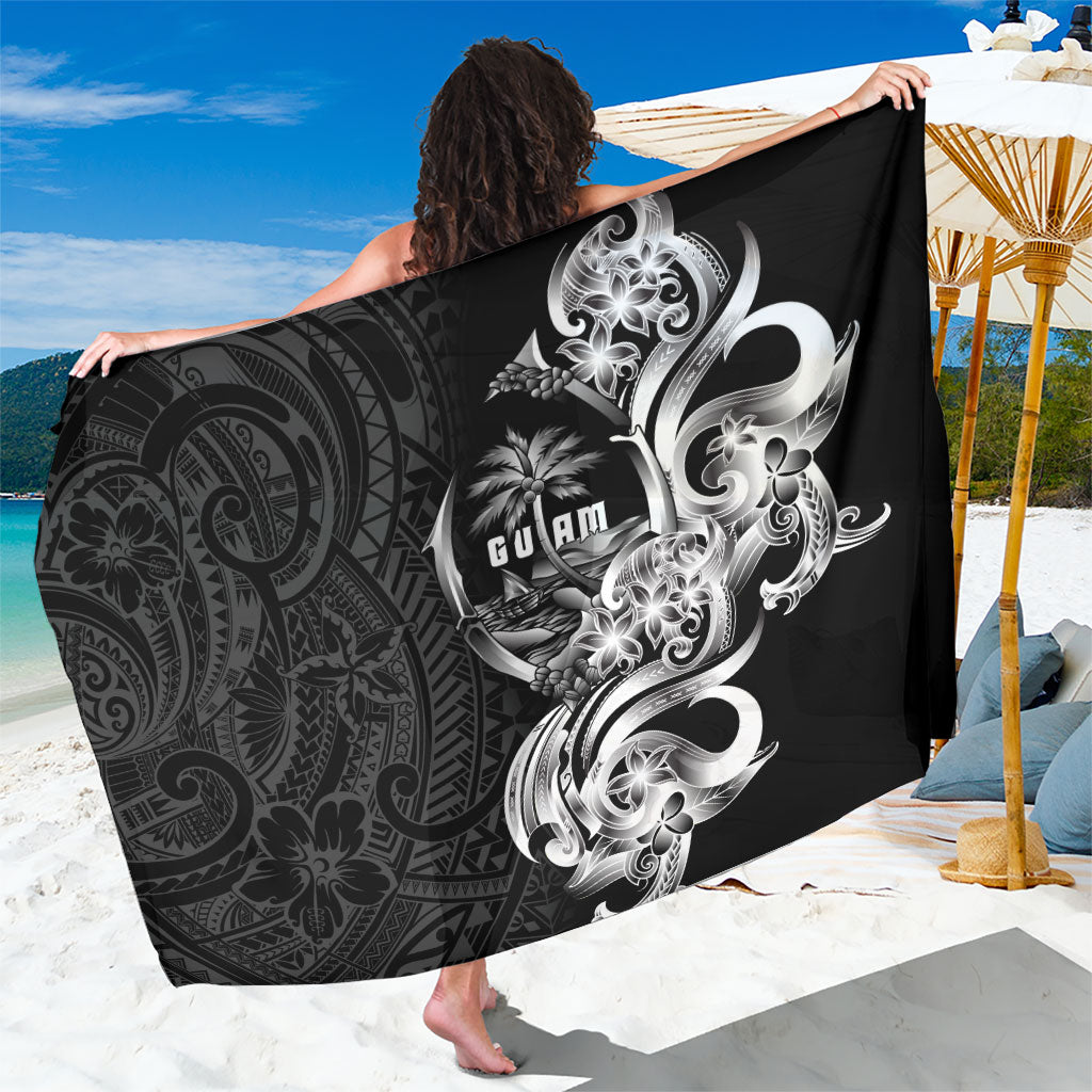 Attelong Guam Chamorro Sarong Guahan Seal Tattoo LT14 One Size 44 x 66 inches Black - Polynesian Pride