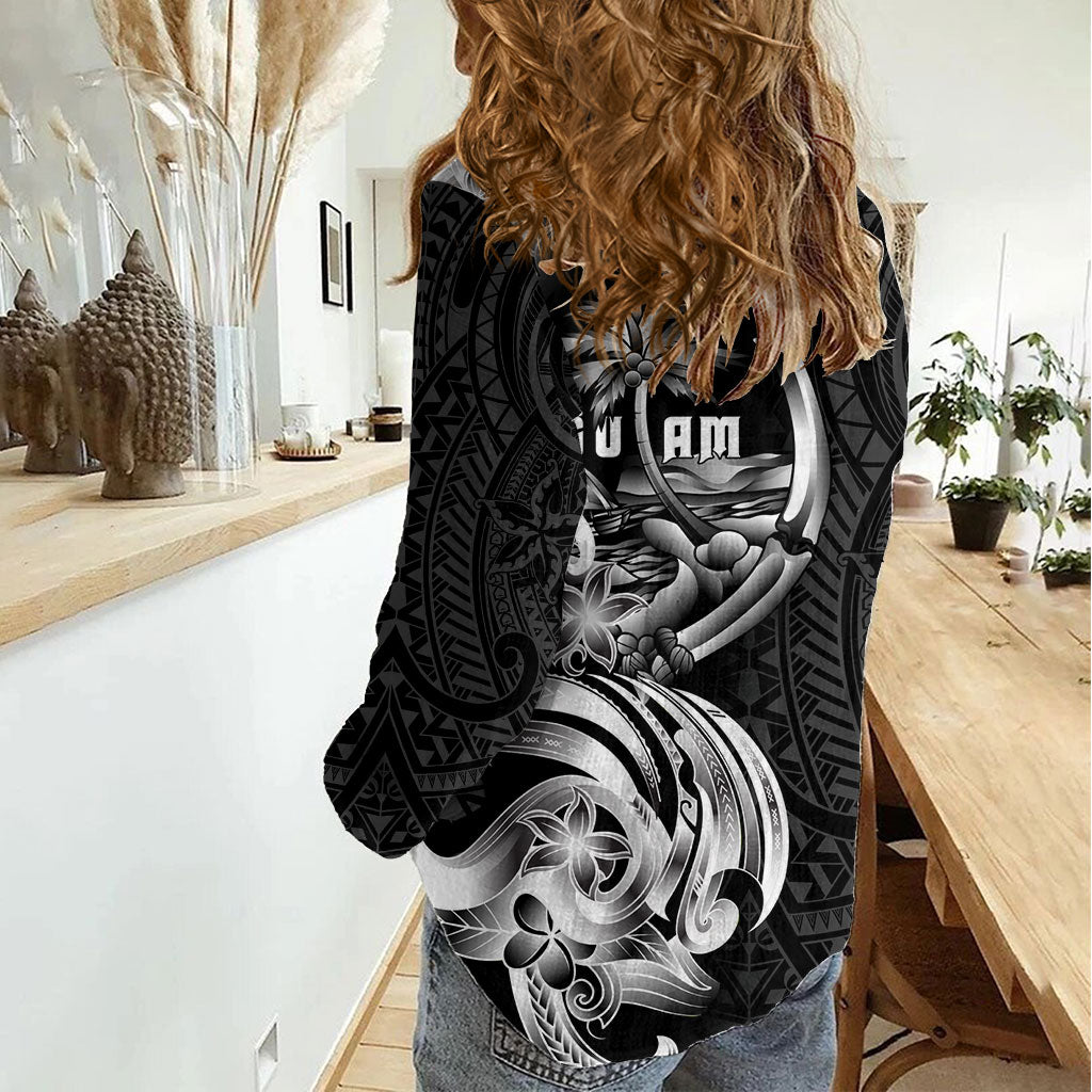 Attelong Guam Chamorro Women Casual Shirt Guahan Seal Tattoo LT14 - Polynesian Pride