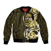 Amariyu Guam Chamorro Bomber Jacket Guahan Seal Tattoo LT14 Unisex Yellow - Polynesian Pride