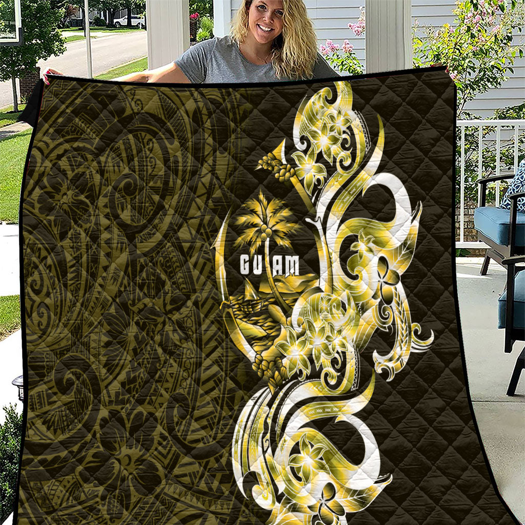 Amariyu Guam Chamorro Quilt Guahan Seal Tattoo LT14 Yellow - Polynesian Pride