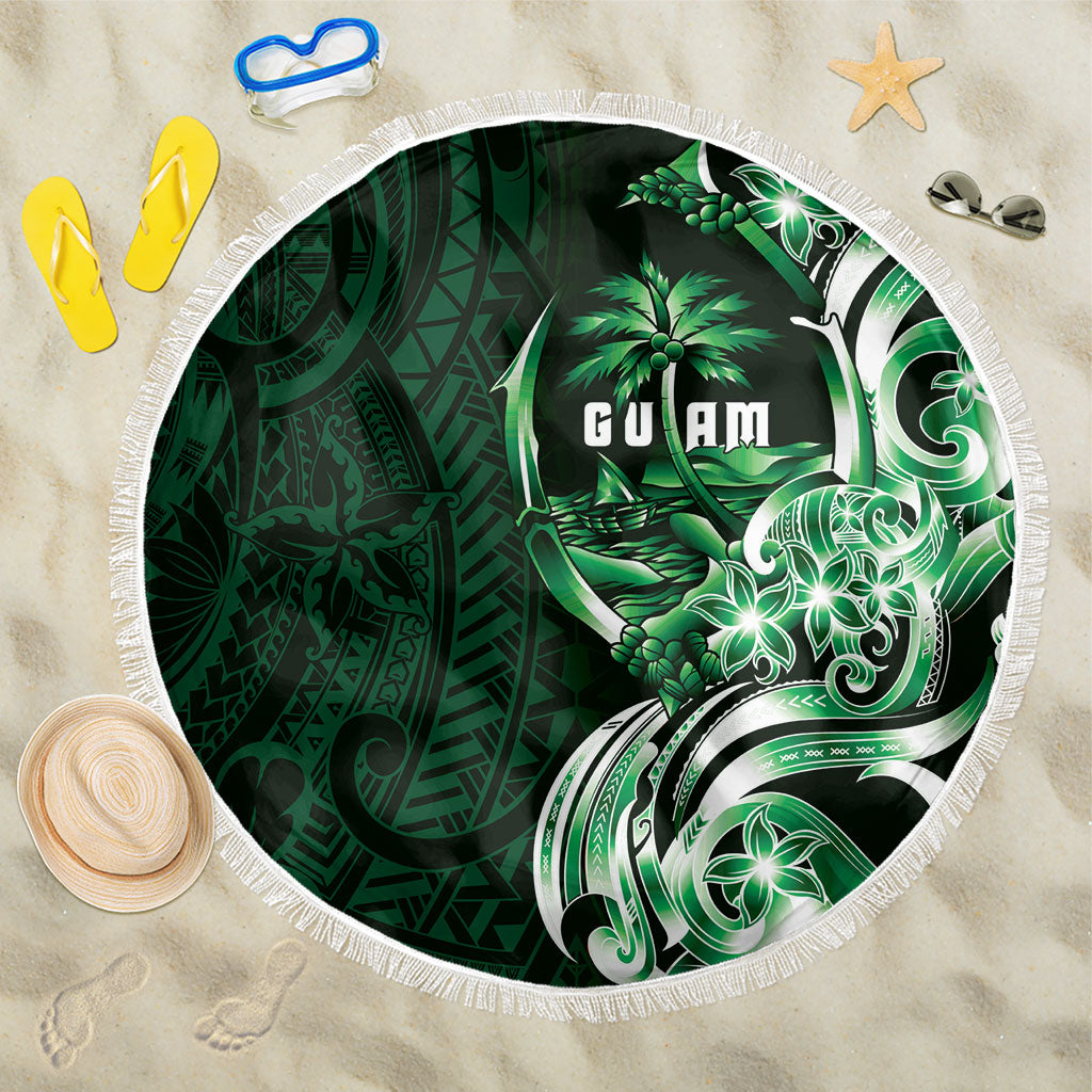 Betde Guam Chamorro Beach Blanket Guahan Seal Tattoo LT14 One Size 150cm Green - Polynesian Pride