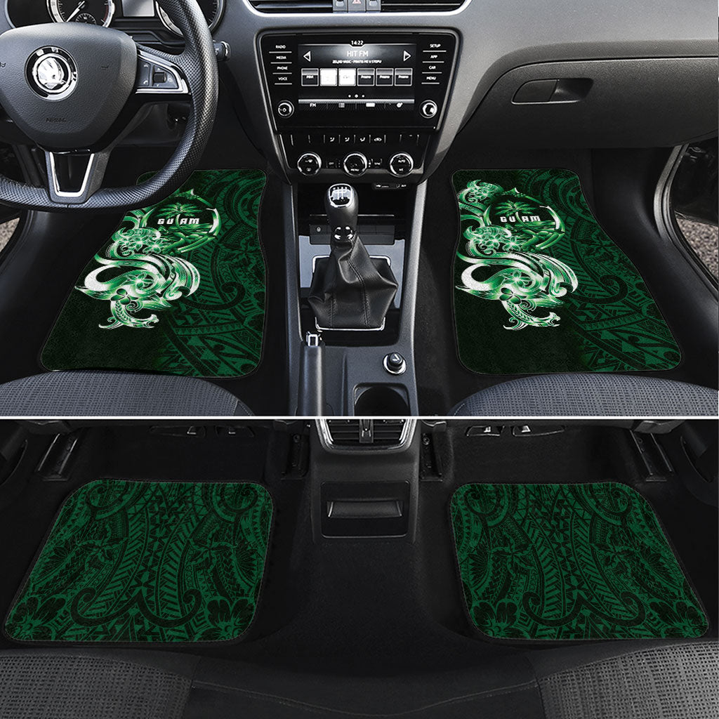 Betde Guam Chamorro Car Mats Guahan Seal Tattoo LT14 Set 4pcs Green - Polynesian Pride