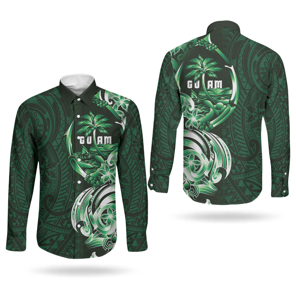 Betde Guam Chamorro Couples Matching Off Shoulder Short Dress and Long Sleeve Button Shirt Guahan Seal Tattoo LT14 - Polynesian Pride