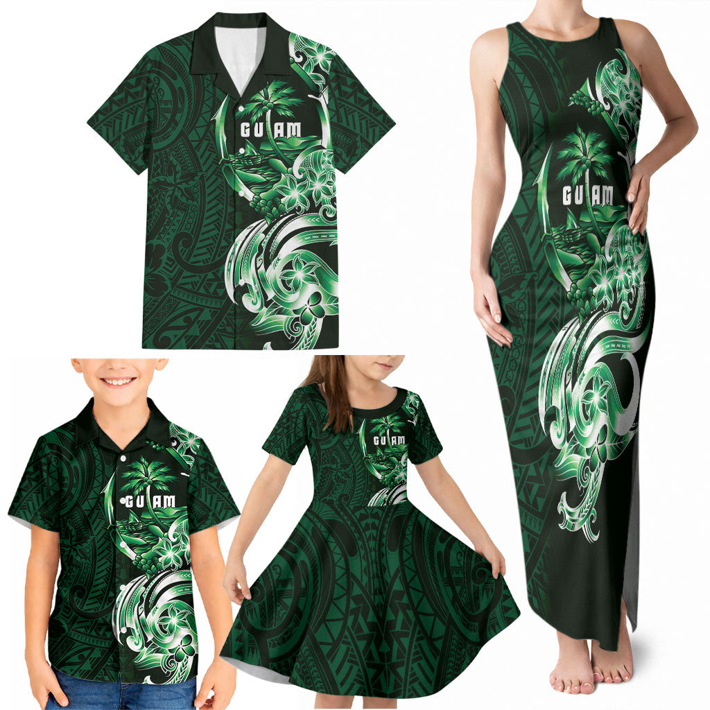 Betde Guam Chamorro Family Matching Tank Maxi Dress and Hawaiian Shirt Guahan Seal Tattoo LT14 - Polynesian Pride