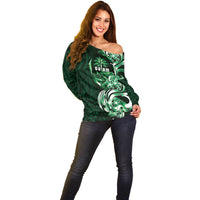 Betde Guam Chamorro Off Shoulder Sweater Guahan Seal Tattoo LT14 - Polynesian Pride
