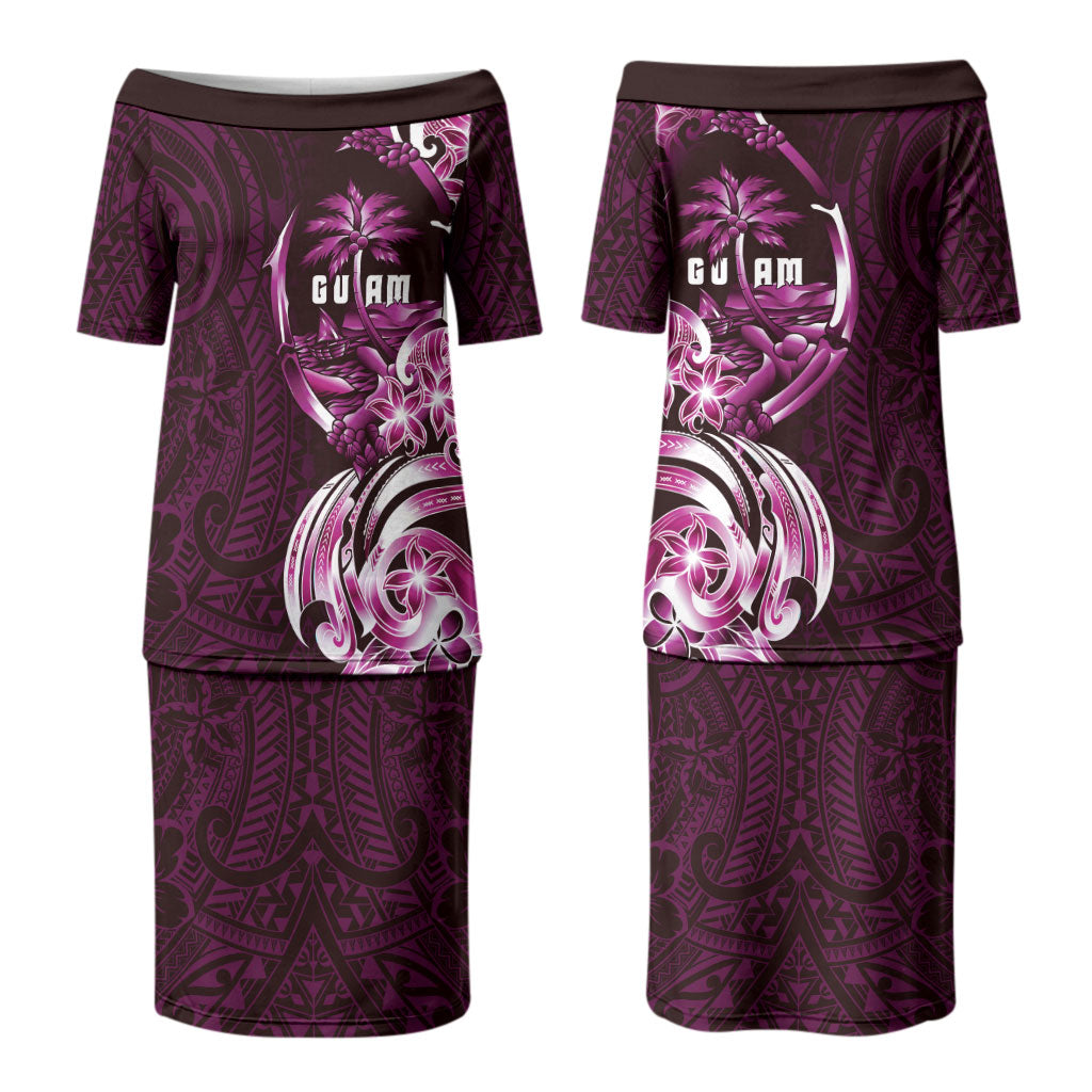 Kulot Di Rosa Guam Chamorro Couples Matching Puletasi and Hawaiian Shirt Guahan Seal Tattoo LT14 - Polynesian Pride