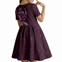 Kulot Di Rosa Guam Chamorro Kid Short Sleeve Dress Guahan Seal Tattoo LT14 - Polynesian Pride