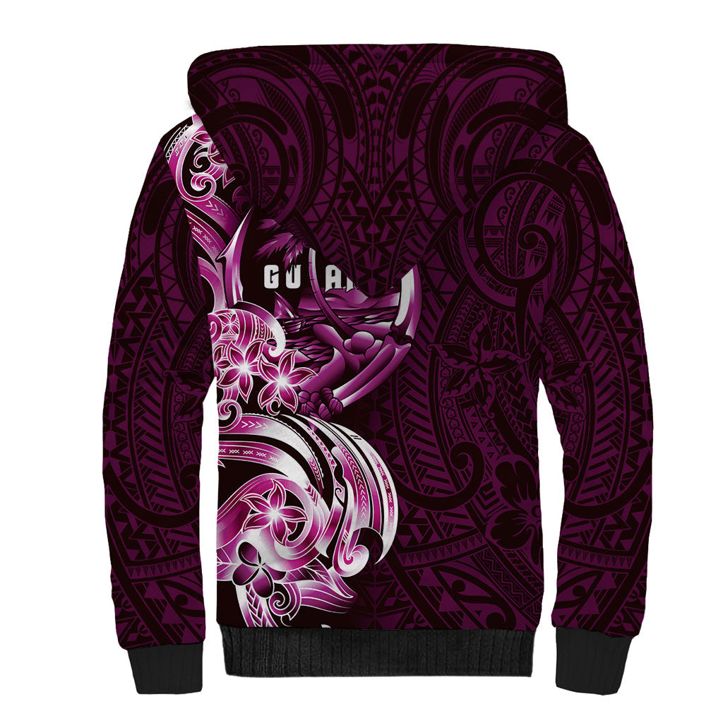 Kulot Di Rosa Guam Chamorro Sherpa Hoodie Guahan Seal Tattoo LT14 - Polynesian Pride