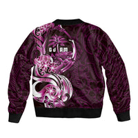 Kulot Di Rosa Guam Chamorro Sleeve Zip Bomber Jacket Guahan Seal Tattoo LT14 - Polynesian Pride