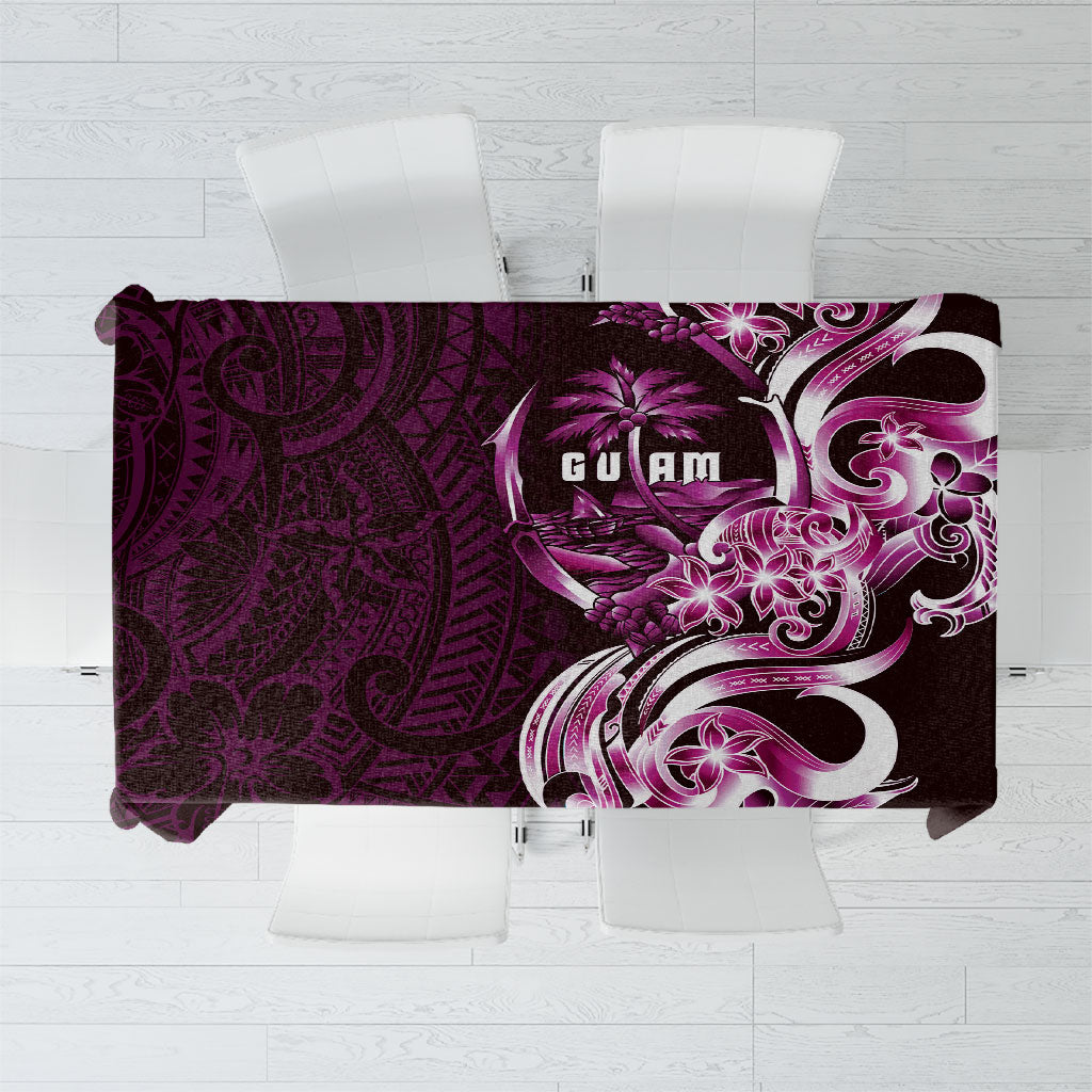 Kulot Di Rosa Guam Chamorro Tablecloth Guahan Seal Tattoo LT14 Pink - Polynesian Pride
