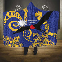 Nauru Angam Day Hooded Blanket Naoero Frigate Bird Polynesian Pattern