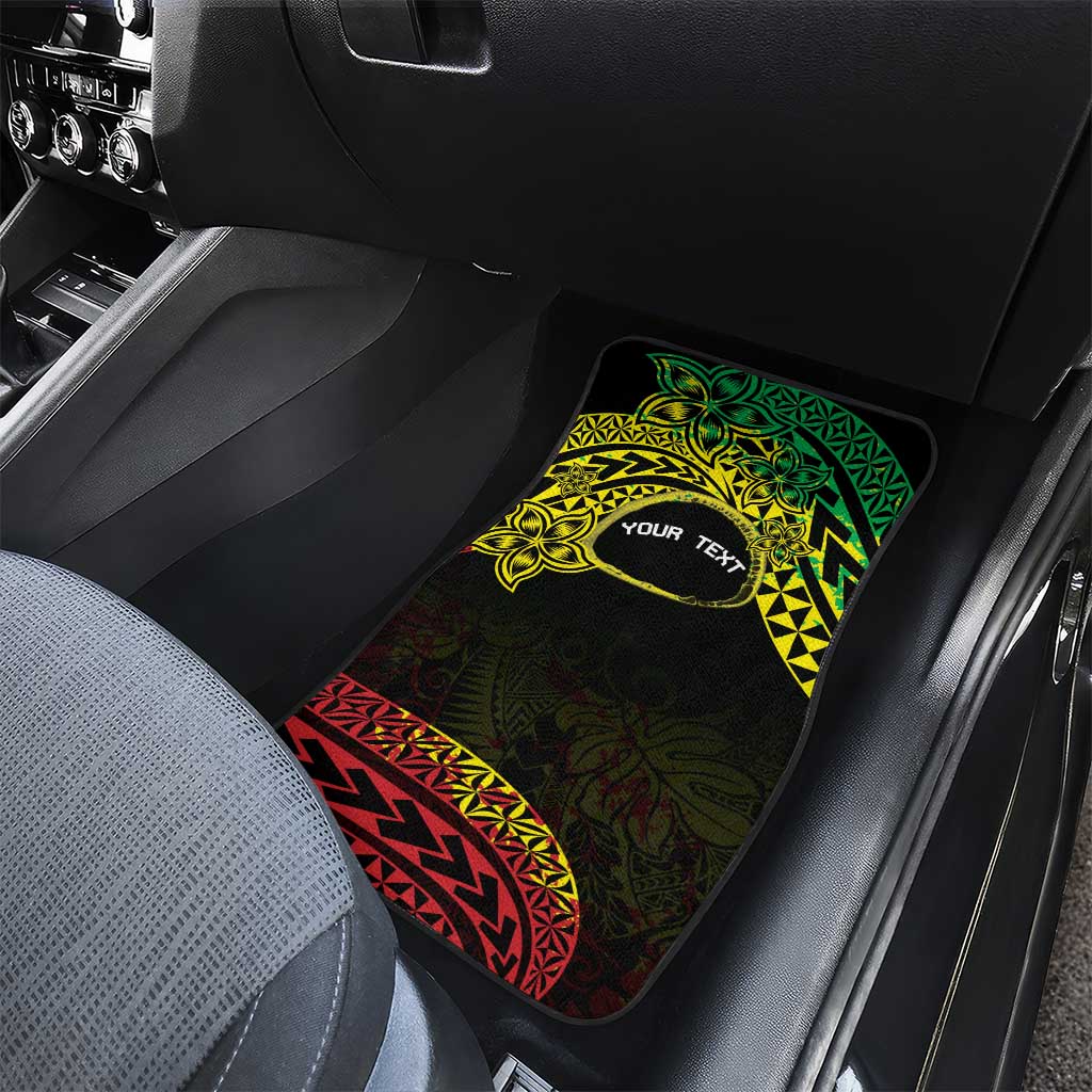 Personalised Nukuoro Atoll Car Mats Polynesian Tattoo Curves Reggae Version