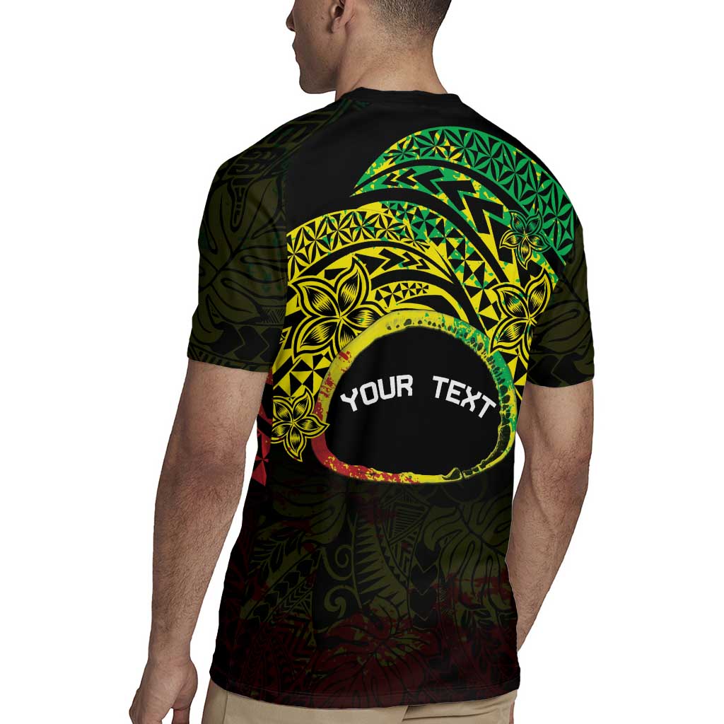 Personalised Nukuoro Atoll Rugby Jersey Polynesian Tattoo Curves Reggae Version