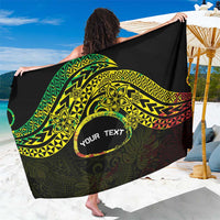 Personalised Nukuoro Atoll Sarong Polynesian Tattoo Curves Reggae Version