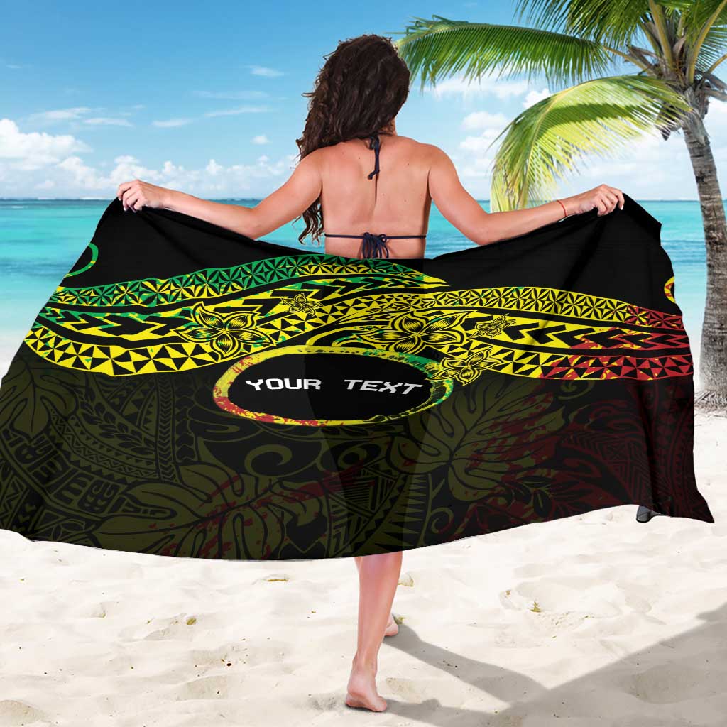 Personalised Nukuoro Atoll Sarong Polynesian Tattoo Curves Reggae Version