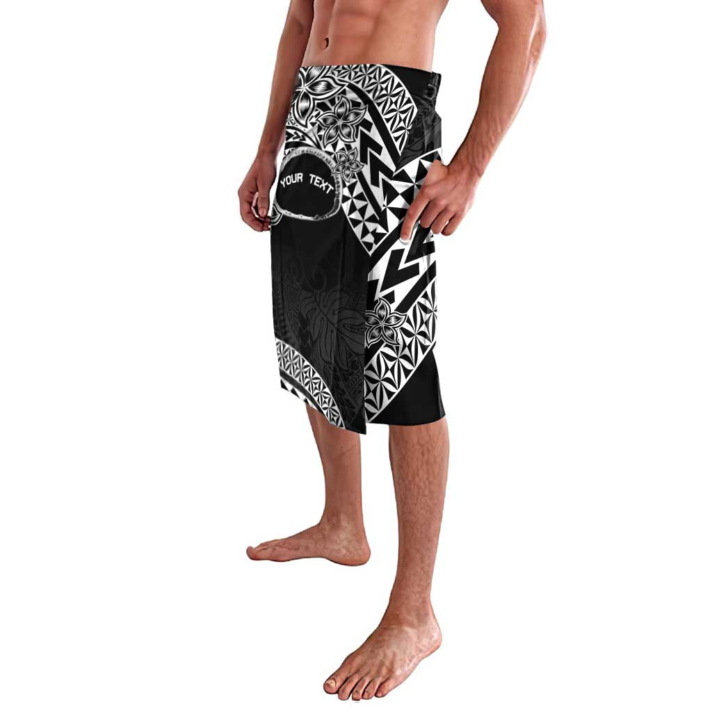 Personalised Pohnpei Nukuoro Micronesia Lavalava Polynesian Tattoo Curves Black Version