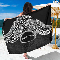 Personalised Pohnpei Nukuoro Micronesia Sarong Polynesian Tattoo Curves Black Version