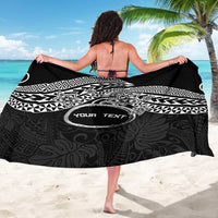 Personalised Pohnpei Nukuoro Micronesia Sarong Polynesian Tattoo Curves Black Version