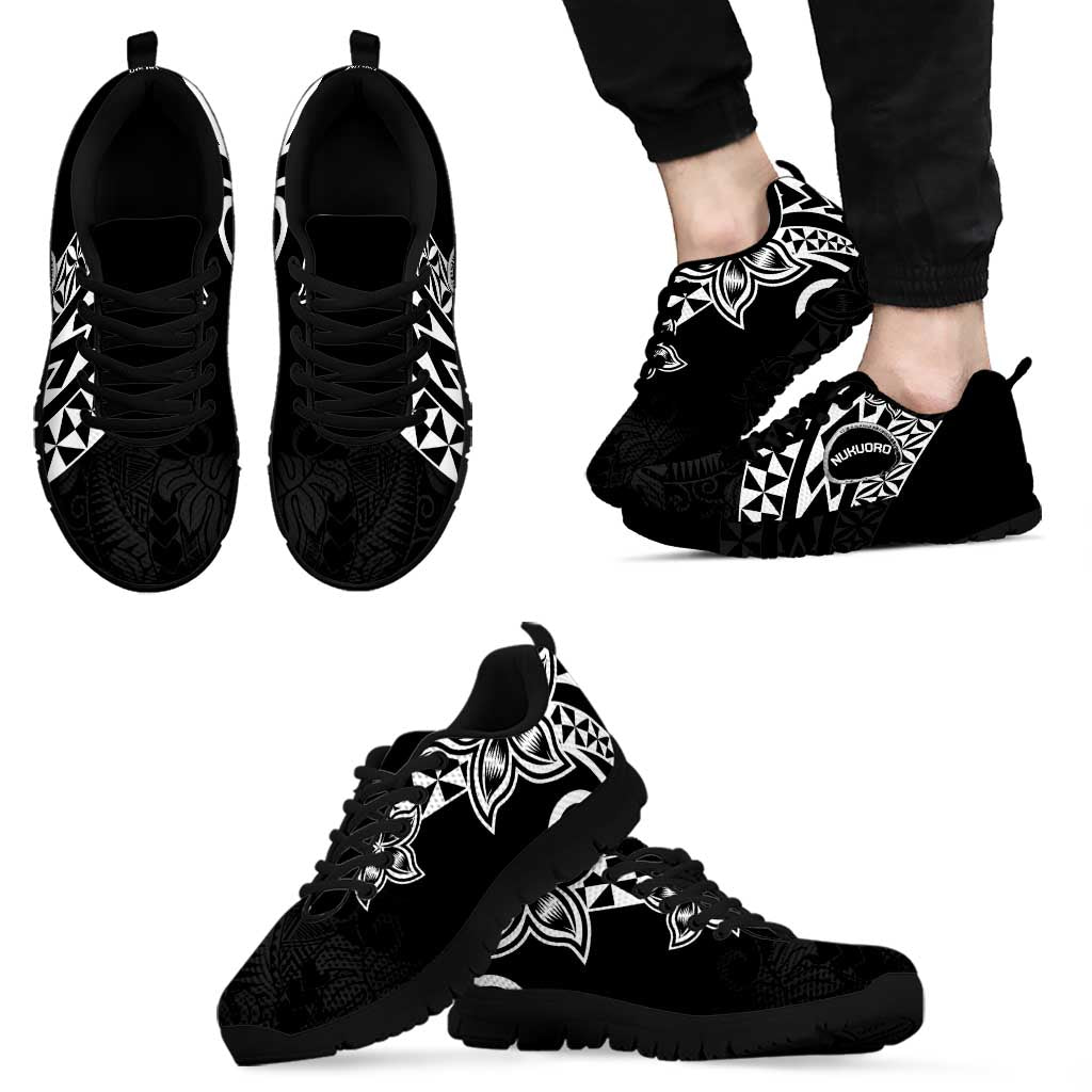 Pohnpei Nukuoro Micronesia Sneakers Polynesian Tattoo Curves Black Version